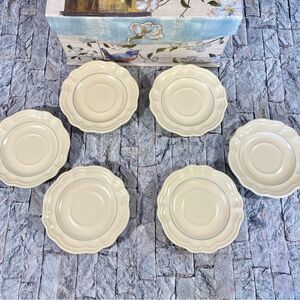 Pfaltzgraff Remembrance Saucer Plate Set of 6 w/No Center Design